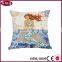 midterranean mermaid painting decorative pillow cover