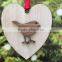 Lovely Christmas Hanging Decoration Heart Bird Layer Wood Crafts