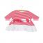 Children Cotton Stripe Printed Baby Ruffle Tops