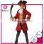 New desigin cosplay costumes for boys wholesales red pirate costume red pirate costume