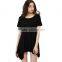 women's 80% cotton 20% polyester plain organic cotton logo t-shirts