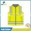 High visibility reflective safety yellow winter jacket vest