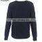 Best boys sweater design as close stitches ridges shoulder long sleeve wholesale blank T shirt of pullover mens jumper