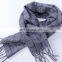 Inner Mongolia 2017 Autumn Winter Woolen Thick Men Warm Classic Plaid Long Tassel Wool Scarf
