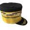 gold braid door man cap/service cap with embroidery visor