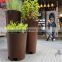 rustic flower pots& planters garden cup and saucer planter corten steel planter