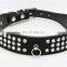 Three Rows Diamonds Pet Collar Leash Training Dog Pulling Rope Pet Neck Chain Pet Supplies