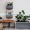 home decoration hanging felt flowerpot with rope and wood handle