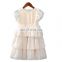 Newest Design Layered Dress Kids Girls Princess Party Weeding Wear Ruffle Kids Girl Party Dresses