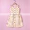 A0168# girls dress 2020 summer cotton sleeves Striped clothes kids dress