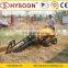 mini digger with 4 in 1 bucket , snow blower , auger , fork , trencher and various other attachments