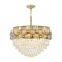 Modern Round Golden Luxury Led Hanging K9 Crystal Chandelier