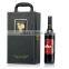 Custom Logo 2 Bottle Faux Leather Wine Packaging Case With Handle