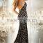 New Beautiful Good Quality Beaded Lace Side Slit Low Back Evening Gown