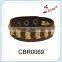 2015 New Fashion wide round genuine snap button leather bangle bracelet,leather snap bracelet