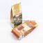 Resealable recycle flat bottom coffee bean packaging bags with valve