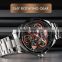 Stylish SKMEI 1678 Hollow Rotating Dial 30M Waterproof Stainless Steel Quartz Watch for Men