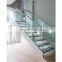 High quality CBM modern tempered glass tread stairs escaleras staircase