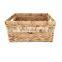 Natural Water Hyacinth Storage Bins Rectangular Basket