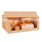 Large Single Layer Bread Box, Large Bread Box for Kitchen Counter Bamboo Bread Food Storage Bin with Cutting Board