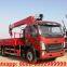 Factory sale good price HOWO 4*2 LHD 6.3T truck mounted on crane boom for sale