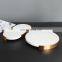 Wholesale Modern Hotel Wedding Interior Round White Luxury Nordic Iron Decor Marble Tray