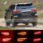 Rear Bumper LED fog lights for toyota fortuner Warning lamp Brake taillight assembly 2015-2017