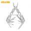 Outdoor Multi-function Knife Pliers all Stainless Steel Folding Pliers Sandblasting Process Handle Household Collection Tool Set