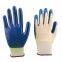 13 gauge white polyester knitted blue nitrile palm coated safety work gloves