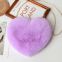 012heart purse sets small  women purses and handbags ladies mini designer Kid little girls faux fur furry heart shaped bags