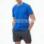 Solid Blank New Fitness Breathable Plaid Jogging Gym Loose Fit T-Shirt Plus Size Workout Training Short Sleeve Shirts For Men