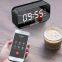 2025 Mini LED Mirror Alarm Clock with FM Radio Bluetooth Music Player Dual Alarm Digital Display Wireless Table Clock Party Use