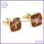 Stainless steel gold plated cross cufflinks
