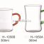 CE/EU/FDA/SGS/LFGB HIGH QUALITY BOROSILICATE DOUBLE WALL GLASS CUP WITH HANDLE,SINGLE WALL GLASS CUP WITH COLORED HANLE, TEA CUP