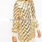 Fashion Zip Up Women Gold Sequin Hoodies