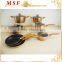 new coffee gold color aluminum cookware set non stick coating forged imitation looks