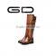 GD Fashion Women Round Toe Tall Zipper Flat Boots for Ladies