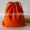 wholesale orange color canvas drawstring gift packing bag