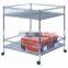 6 Tiers Chrome Carbon Steel Wire Shelving Rack With Wheels