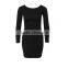 OEM Servise Supply Type Zip Back Long Sleeve Mini Club Dresses For Women