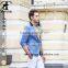 2016 High Quality New Fashion Middle Sleeve Style Blazer One Button Sky Blue Slim Fit Jacket Business Suit For Man