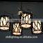 Novelty Modern Acrylic Chandelier Ceiling Lamp with Hollow glass lamp shade