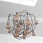 Big Contemporary with Gold+ Chrome Aluminum Chandelier Light for Sales