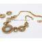 Vintage gold costume jewelry aulic style round gemstone necklace