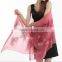 New embroidery design silk georgette scarf gradient tudung