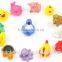 Soft Plastic Lovely Animals Toys Squeeze Sound for Baby Bath Bathing Play 13 PCS