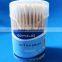 Factory selling price $0.078/bag wooden stick 100tips cotton Q-tips swabs