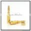 China Produce 24K Gold Plated banana plug Speaker plug