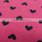 rose red heart polyester print lycra swimwear fabric