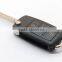 VW Key Blank With 3 buttons flip car key shell (can't be departed)